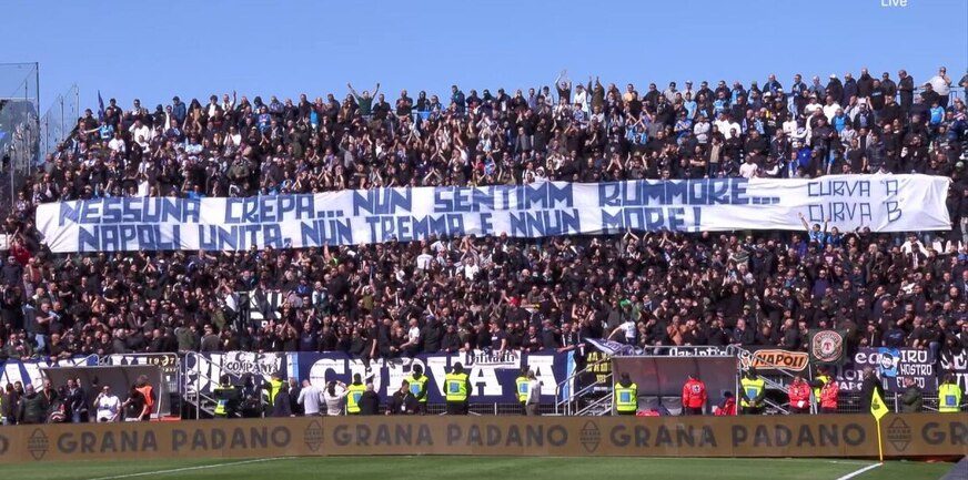 Striscione tifosi Napoli Campi Flegrei